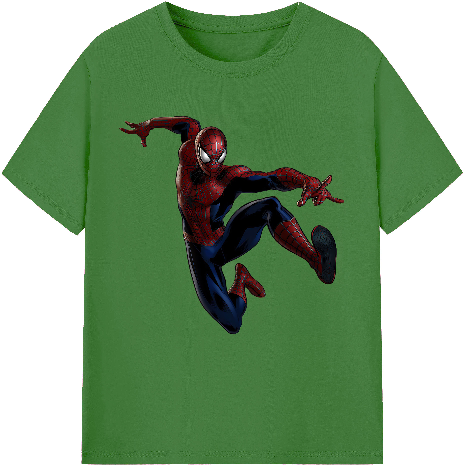 （画像用） Spider Man スパイダーマン レディースカジュアルプリントTシャツ（綿100％）